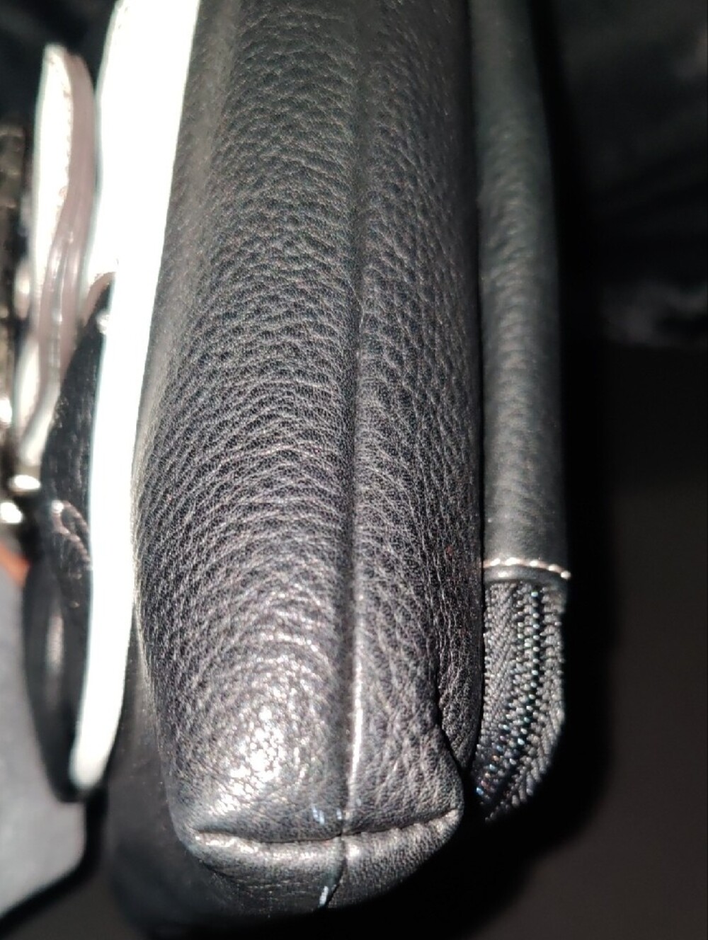 b. makowsky Black and White Leather Crossbody with Decorative Buckle - Picture 11 of 14